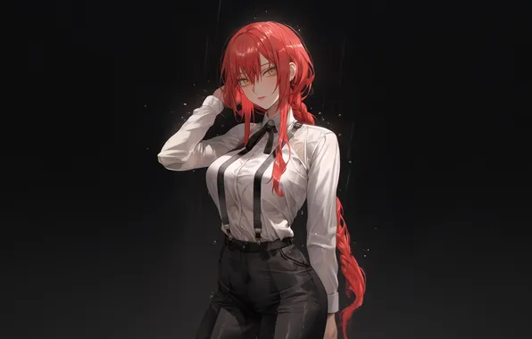 Girl, Black Background, AI art, AI Generated