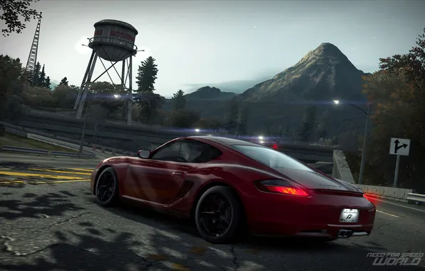 Картинка город, Porsche, гонки, Need for Speed world