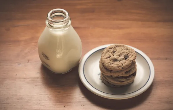 Картинка еда, milk, cookies