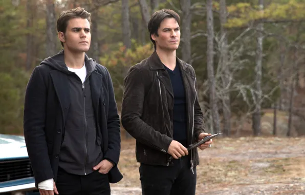 Куртка, мужчины, Дневники вампира, Ian Somerhalder, Йен Сомерхолдер, Пол Уэсли, Paul Wesley, Vampire Diaries