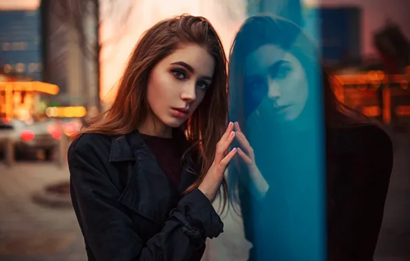 Model, Reflection, Ksenia Kokoreva, In The City