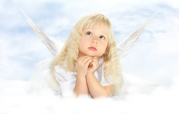 Детство, ребенок, крылья, ангел, девочка, красивая, wings, beautiful