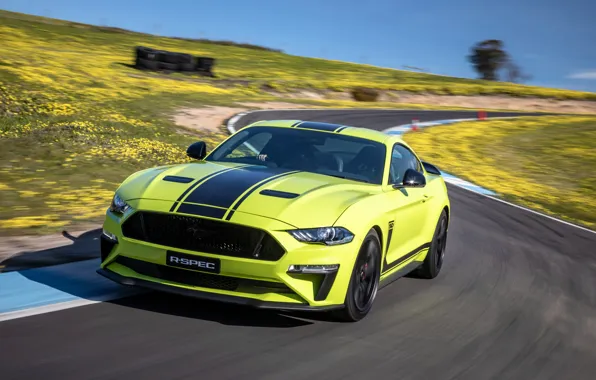 Скорость, Mustang, Ford, гоночный трек, AU-Spec, R-Spec, 2019, Australia version