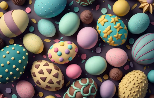 Картинка яйца, colorful, Пасха, happy, background, Easter, eggs, decoration