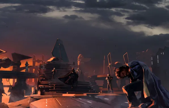 Площадка, летательные аппараты, The Moment, ILM Art Department