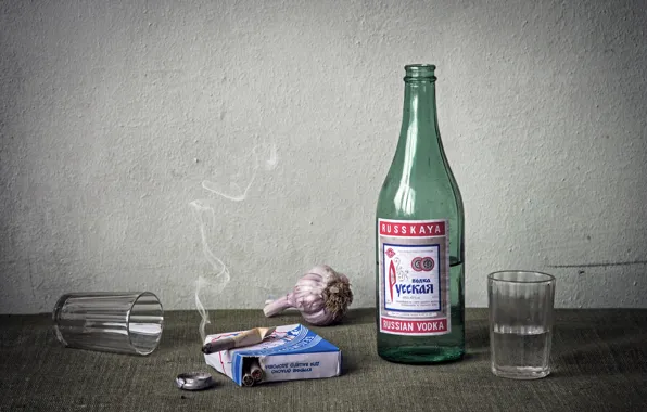 Картинка водка, ностальгия, сигареты