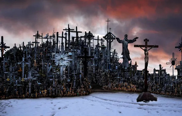 Картинка Lietuva, Hill of Crosses, Šiauliai, kryžių kalnas