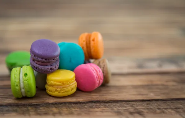 Печенье, десерт, colour, макаруны