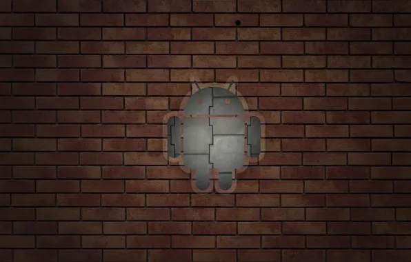 Стена, кирпич, android