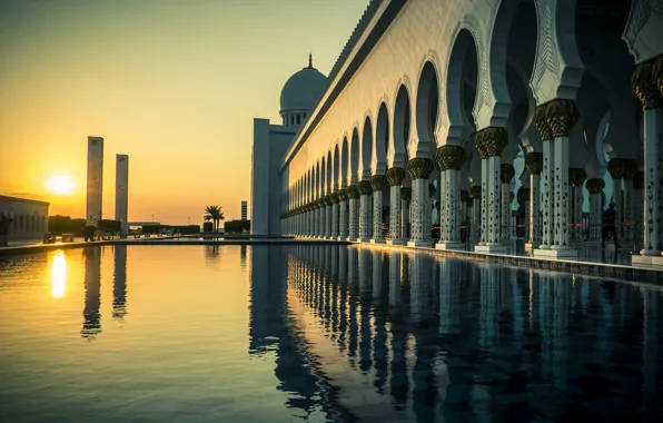 Картинка город, Abu Dhabi, Grand Mosque