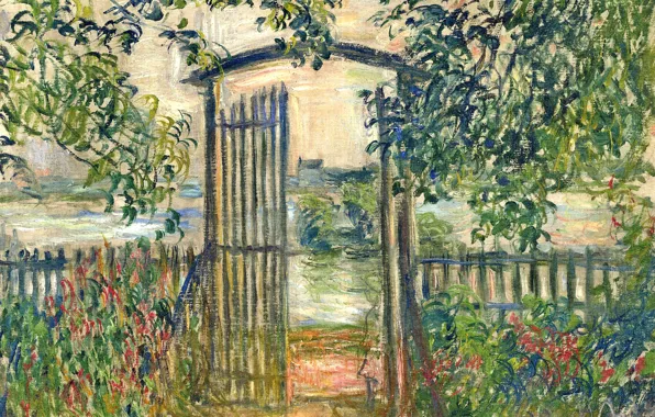 Пейзаж, картина, Клод Моне, Садовые Ворота в Ветёе