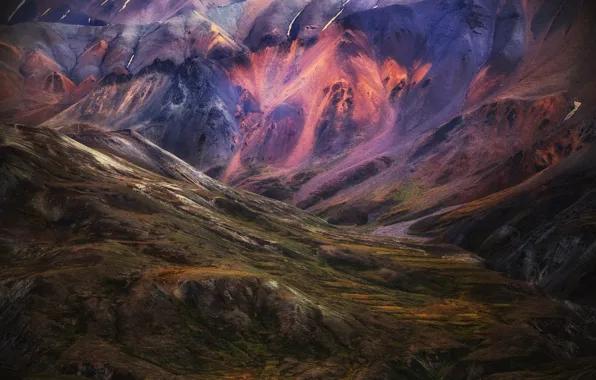 Картинка горы, природа, цвет, Исландия