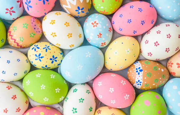 Яйца, Пасха, spring, Easter, eggs, decoration, pastel colors