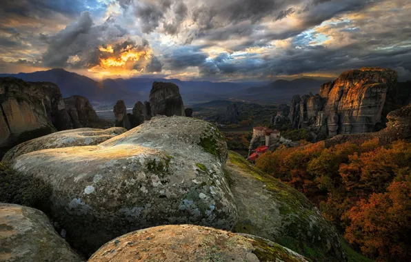 Греция, монастырь, Метеоры, ЮНЕСКО, всемирное наследие, Meteora