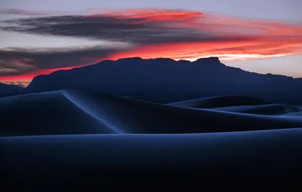 Картинка закат, пустыня, дюны