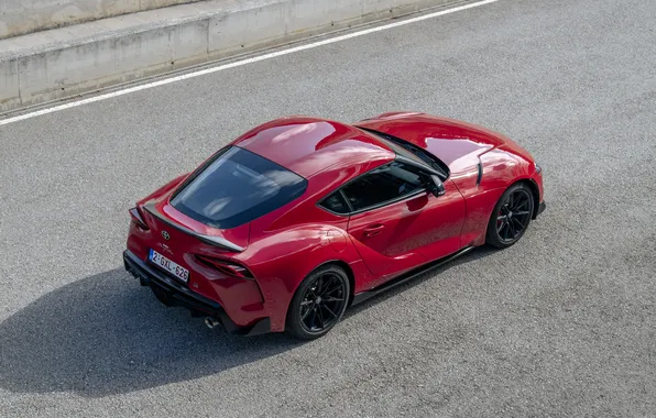 Купе, Toyota, Supra, sport car, спортивный автомобиль, задний привод, Toyota GR, красный кузов