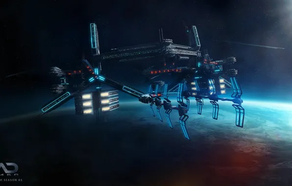 Космос, планета, Online Strategy Game, A.D. 2460, Energy Class Station Large