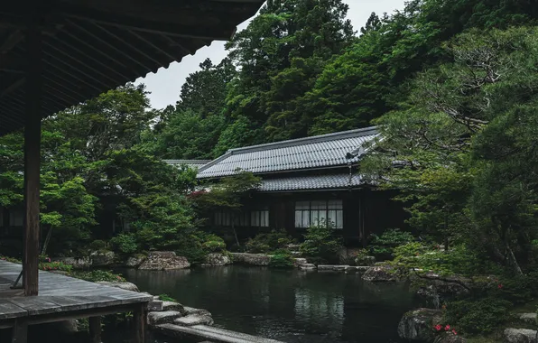 Картинка Япония, сад, Japan, Nature, Киото, Building, парк камней, сады Японии