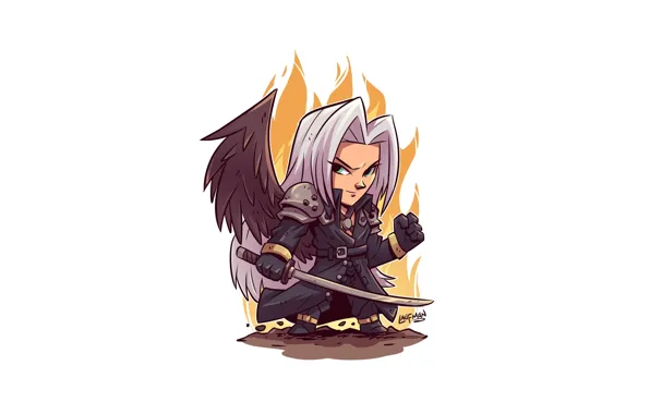 Wings, video game, Sephiroth, Derek Laufman