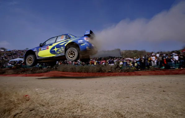 Гонка, Синий, Subaru, Impreza, Спорт, Люди, wrc, Размытие