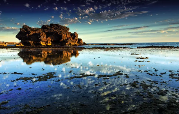 Море, пейзаж, скалы, Australia, Victoria