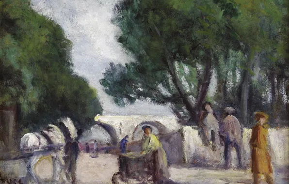 Пейзаж, картина, Набережная Сены, Максимильен Люс, Maximilien Luce