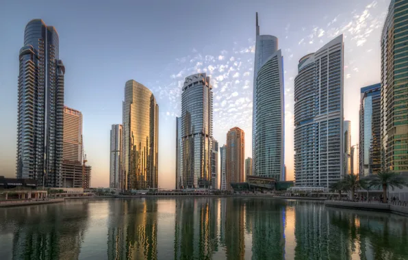 Дубай, небоскрёбы, ОАЭ, Jumeirah Lakes Towers