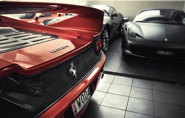 Красный, серебро, Ferrari, silver, red, феррари, 458, italia