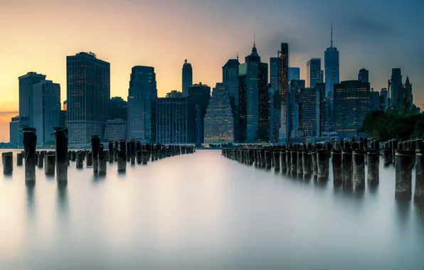 Ночь, город, New - York