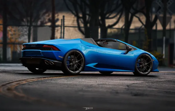 Авто, Синий, Lamborghini, Машина, Spyder, Рендеринг, Huracan, LP610-4