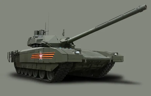 Картинка танк, георгиевская лента, 9 мая, бронетехника, обт, вс россии, основной боевой танк, вооруженные силы, армата, …