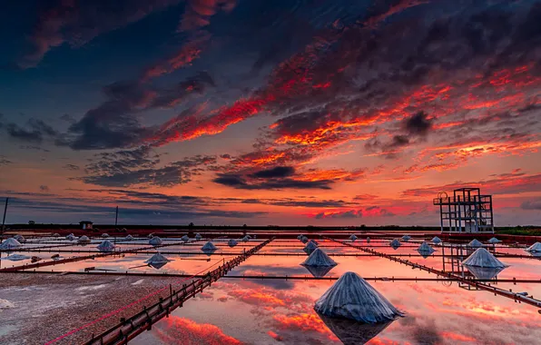 Картинка пейзаж, закат, Taiwan, Sunset at Jingzaijiao