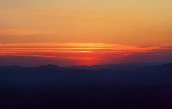 Картинка небо, солнце, закат, долина, Бразилия, Lena Lopes рhotography, Минас-Жерайс, огненый