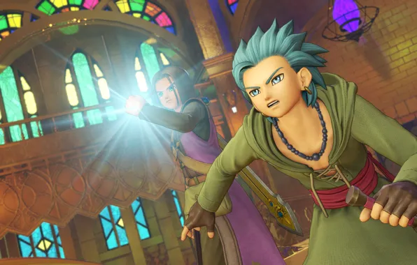 Храм, парень, Dragon Quest XI