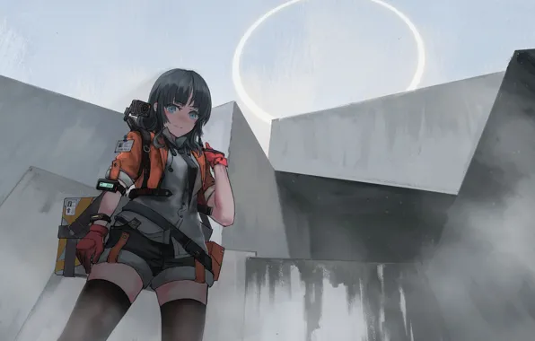 Взгляд, девушка, нашивки, Girls Frontline, Девушки фронта