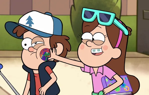 Очки, кепка, Gravity Falls, Диппер, Мэйбл