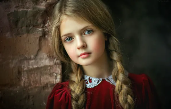 Портрет, девочка, косички, Olga Boyko