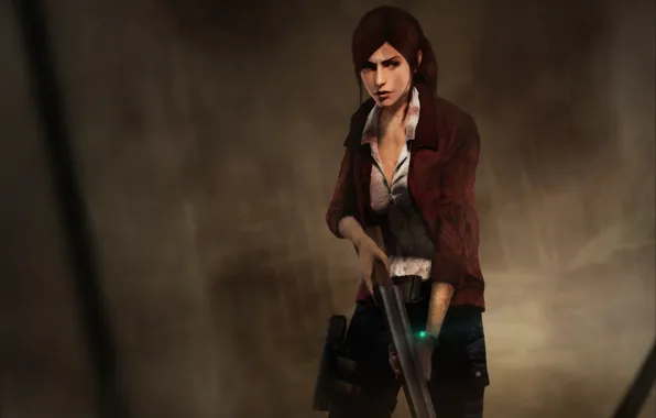 Девушка, ружье, capcom, Claire Redfield, Resident Evil: Revelations 2