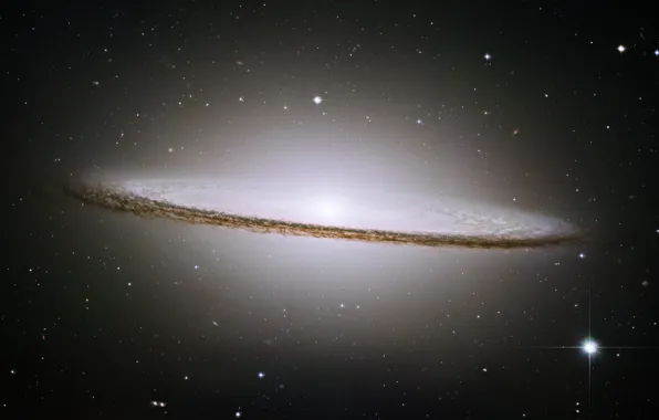 Картинка галактика, сомбреро, messier, vlt, ngc 4594, galaxy, sombrero, мессье