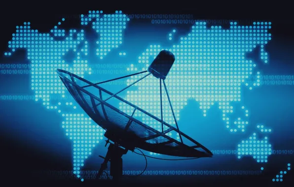 World, hi tech, satellite, technology, codes, dish