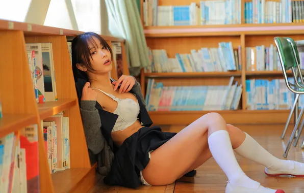 Beautiful, Asian, Model, Woman, Cute, Pretty, Japanese, Sitting
