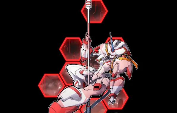 Оружие, соты, Strelitzia, Darling In The Frankxx, Милый во Франксе, франкс, Стрелиция