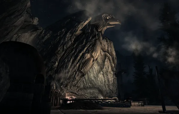 Ночь, Skyrim, The elder scrolls, Вайтран, Небесная кузница