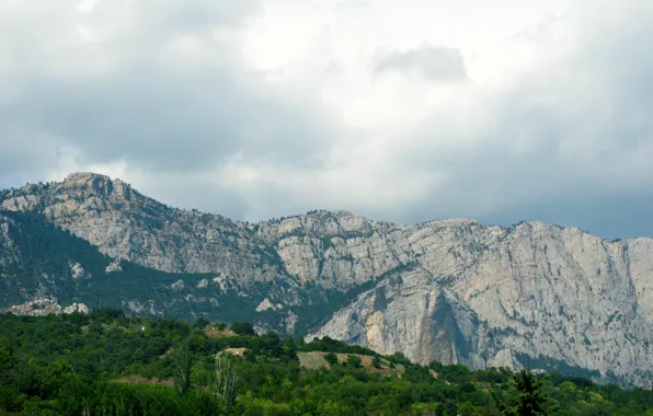Лето, облака, Горы, Крым, mountains