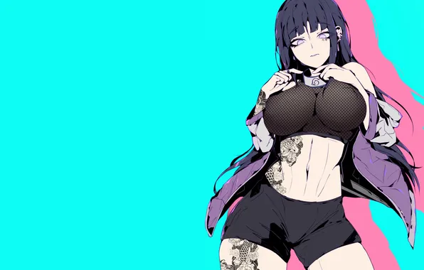 Девушка, стиль, Naruto, Hinata Hyuga, дерзость, Хината Хьюга