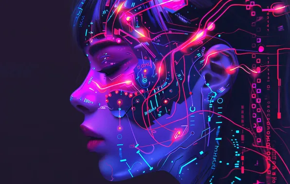 Картинка advanced, humanoid, technologically, portrait, female