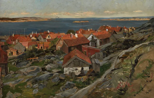 Картинка 1880, Герхард Мюнте, Gerhard Munthe, Герхард Петер Франц Мюнте, Национальная галерея ( Норвегия ), National …
