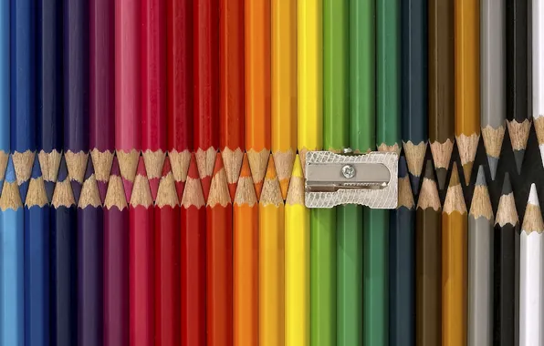 Молния, цветные, карандашы