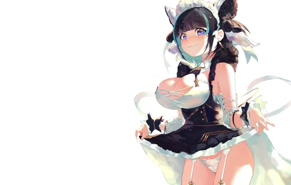 Girl, sexy, lingerie, cleavage, panties, dress, boobs, anime