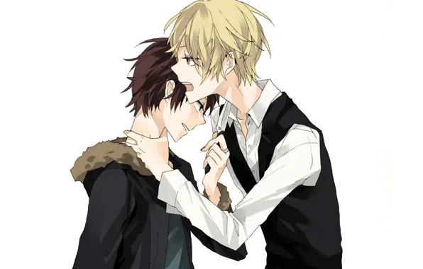 Белый фон, парни, враги, Durarara, Дюрарара, Шизуо Хейваджима, Изая Орихара
